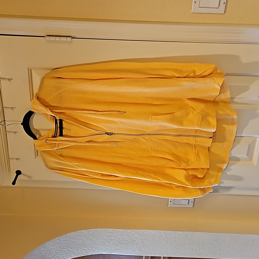 Calvin Klein Performance Light Yellow Zipper Swea… - image 1